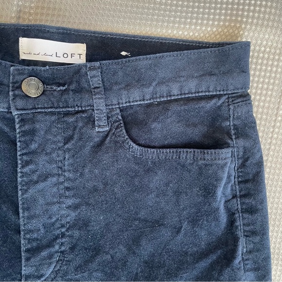 LOFT Women’s Blue Velvety Soft Skinny Fitted High Rise Pant Size 4 27 - Picture 3 of 14